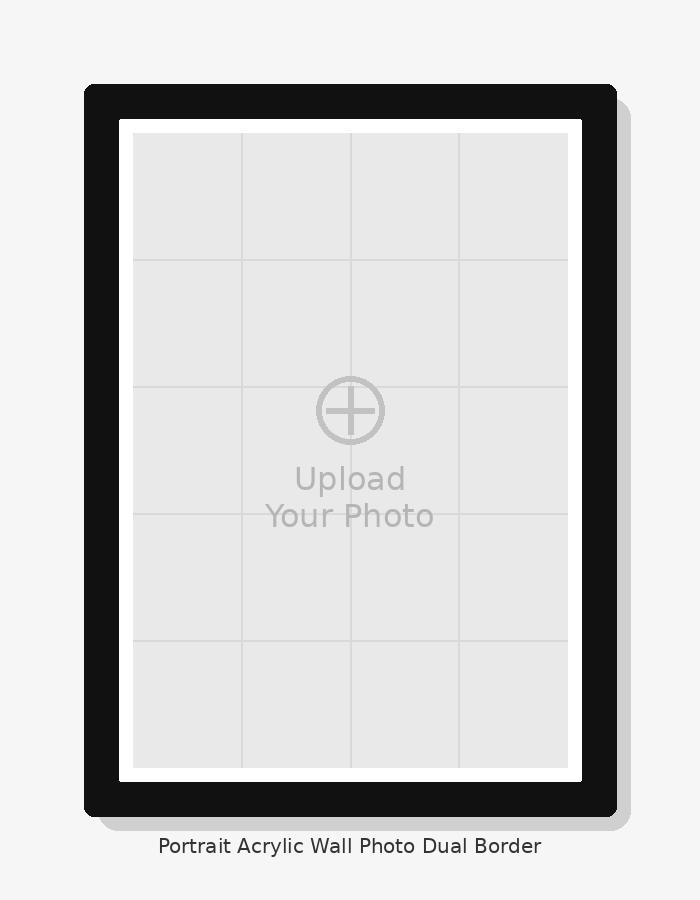 Portrait Acrylic Wall Photo Dual Border