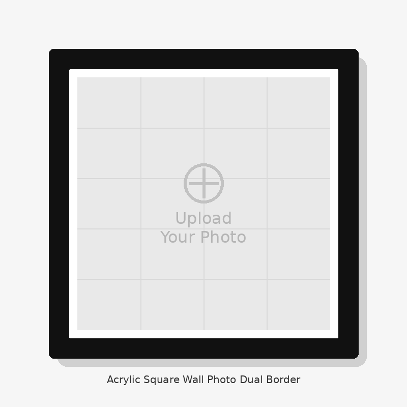 Acrylic Square Wall Photo Dual Border