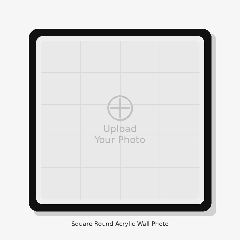 Square Round Acrylic Wall Photo
