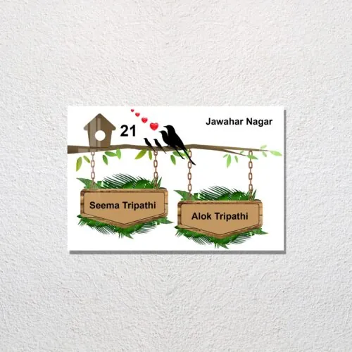 Birds Acrylic Designer Name Plate